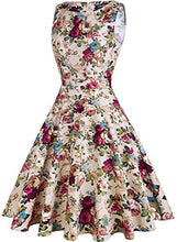 Load image into Gallery viewer, OWIN Women's Vintage 1950's Floral Spring Garden Picnic Dress Party Cocktail Dress
