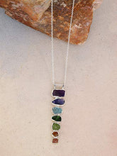 Load image into Gallery viewer, YoTreasure Chakra Healing Gemstone Solid 925 Sterling Silver Chain Pendant Jewelry
