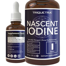 Load image into Gallery viewer, Nascent Iodine Supplement 400 Servings, Glass Bottle, Vegan, 1800 mcg - 600 mcg per Drop - Pure, Clear Color - Supports Thyroid Health, Energy, Immunity &amp; Metabolism (2 oz.)
