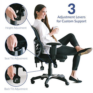 Modway Articulate Ergonomic Mesh Office Chair in Black