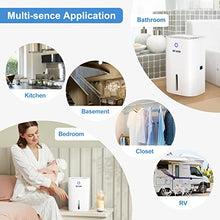 Load image into Gallery viewer, SEAVON Dehumidifiers for Home, 2200 Cubic Feet (215 sq ft), Portable Compact 27oz Capacity Quiet Mini Dehumidifier for Bedroom, Basements, Bathroom, Garage, Wardrobe Closet, Kitchen, Office, RV
