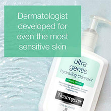 Load image into Gallery viewer, Neutrogena Ultra Gentle Hydrating Daily Facial Cleanser for Sensitive Skin, Acne, Eczema &amp; Rosacea, Oil-Free, Soap-Free, Hypoallergenic &amp; Non-Comedogenic Creamy Face Wash, 12 fl. oz
