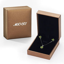 Load image into Gallery viewer, 2ct Peridot Jewelry Set Sterling Silver Pendant Necklace Stud Earrings August Birthstone Gemstone for Women
