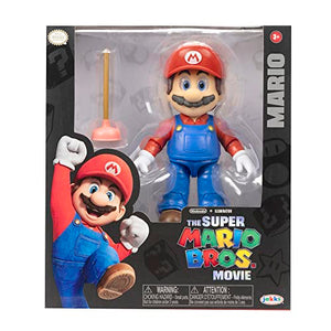 The Super Mario Bros. Movie - 5 Inch Action Figures Series 1 – Mario Figure with Plunger Accessory