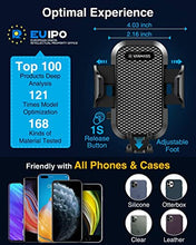 Load image into Gallery viewer, [2022 Upgraded] VANMASS Car Phone Holder, [Sturdy Hook Clip &amp; Suction], Universal Cell Phone Mount for Car Dashboard Windshield Air Vent, Dash Stand Compatible with iPhone 13 12 11 Pro Max 8 Samsung
