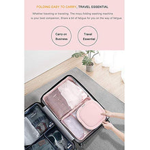 Load image into Gallery viewer, Portable Mini Folding Clothes Washing Machine, Bucket Automatic Home Travel Self-driving Tour Underwear Foldable Washer and Dryer,Pink
