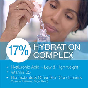 Neutrogena Hydro Boost Hyaluronic Acid Serum with 17% Hydration Complex, Lightweight Daily Hyaluronic Acid Facial Serum for Dry Skin, Oil-Free Fragrance-Free, 1 Fl Oz
