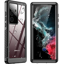Load image into Gallery viewer, SPIDERCASE for Samsung Galaxy S22 Ultra Case, Waterproof Built-in Screen Protector Full Protection Heavy Duty Shockproof Anti-Scratched Rugged Case for Galaxy S22 Ultra 5G 6.8&#39;&#39; 2022 (Black)
