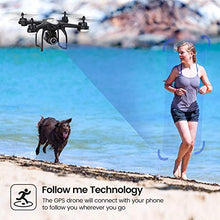 Load image into Gallery viewer, Drone with 1080P HD Camera, Potensic T18 GPS FPV RC Quadcopter with Adjustable Wide-Angle WiFi Camera, Auto Return Home, Altitude Hold, Follow Me, 2 Batteries and Aluminum Carrying Case
