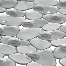 Load image into Gallery viewer, iDesign Pebblz Suction Non-Slip Bath Mat for Shower, Bathtub, Stall, 26" x 13.5", Gray
