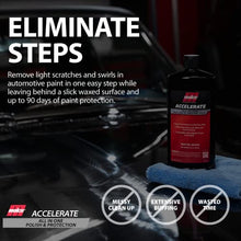 Load image into Gallery viewer, Malco Accelerate All-in-One Polish &amp; Protection - One-Step Car Polishing Compound Designed to Remove Light to Medium Paint Defects/Deep Glossy Finish with 90-Day Protection (261032)
