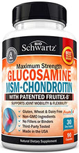 Load image into Gallery viewer, Glucosamine Chondroitin MSM Turmeric for Hip, Joint &amp; Back Pain Relief. Anti Inflammatory Supplement with Hyaluronic Acid, Collagen, Boswellia, Bromelain &amp; Fruitex-B. Gluten Free &amp; Non GMO
