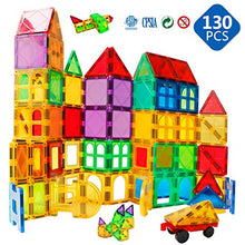 Load image into Gallery viewer, Magnet Building Tiles 130 Pcs 3D Toys Magnets Magnetic Blocks Set Preschool Toys Gifts for 3 4 5 Years Old Age Boys Girls and Toddlers.
