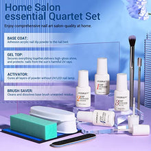 Load image into Gallery viewer, AZUREBEAUTY 31Pcs Dip Powder Nail Kit Starter, 20 Colors Purple Blue Glitter Dipping Powder Recycling Tray Essential Liquid Set with Base Top Coat Activator for French Dip Nails Art Manicure Set Beginner DIY Salon Women Gift
