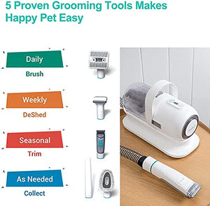 neabot P1 Pro Pet Grooming Kit & Vacuum Suction 99% Pet Hair, Professional Grooming Clippers with 5 Proven Grooming Tools for Dogs Cats and Other Animals(Renamed to Neakasa)