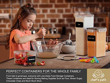 Load image into Gallery viewer, Airtight Food Storage Containers 14 Pack - Kitchen Pantry Organization and Storage, BPA-Free, Plastic Canisters with Durable Lids Ideal for Cereal, Flour &amp; Sugar - Includes Labels, Marker &amp; Spoon Set
