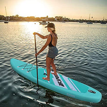 Load image into Gallery viewer, AKSPORT 10'6"×32"×6" Inflatable Stand Up Paddle Board with Premium Non-Slip Deck,Travel Backpack,Adjustable Paddle,Pump,Leash for Youth &amp; Adult Ultra-Light Surfing SUP Boards
