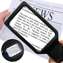 Load image into Gallery viewer, 3X Large Magnifying Glass with [10 Anti-Glare &amp; Fully Dimmable LEDs]-Evenly Lit Viewing Area-Illuminated Lighted Magnifier for Reading Small Fonts, Low Vision Seniors, Macular Degeneration, Inspection
