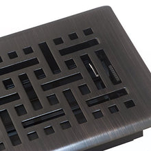 Load image into Gallery viewer, Accord Ventilation AMFRRBB212 Wicker Design Floor Register, Oil Rubbed Bronze, 2" x 12"

