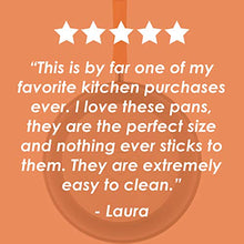 Load image into Gallery viewer, Rachael Ray Brights Hard-Anodized Aluminum Nonstick Cookware Set with Glass Lids, 10-Piece Pot and Pan Set, Gray with Orange Handles
