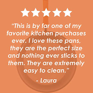 Rachael Ray Brights Hard-Anodized Aluminum Nonstick Cookware Set with Glass Lids, 10-Piece Pot and Pan Set, Gray with Orange Handles
