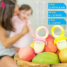 Load image into Gallery viewer, NatureBond Baby Food Feeder/Fruit Feeder Pacifier (2 Pack) - Infant Teething Toy Teether | Includes Additional Silicone Sacs
