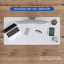 Load image into Gallery viewer, Flexispot Standing Desk Electric Quick Install Height Adjustable Desk 48 x 24 Inches Whole-Piece Desk Board (White Frame + 48&quot; White Top)
