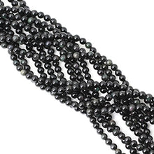 Load image into Gallery viewer, CHEAVIAN 60PCS 6mm Natural Black Obsidian Gemstone Round Loose Beads Crystal Energy Stone Healing Power for DIY Jewelry Making 1 Strand 15&quot;
