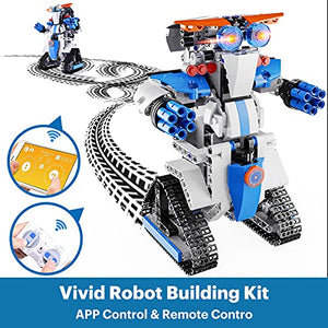 STEM Robot Building Kits for Kids- Remote Control Engineering Science Educational Learning Science Building Toys for Kids Age 8-12