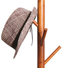 Load image into Gallery viewer, Premium Bamboo Coat Rack Tree with 8 Hooks, 3 Adjustable Sizes Free Standing Wooden Coat Rack, Super Easy Assembly Hallway, Entryway Coat Hanger Stand for Clothes, Suits, Be made of bamboo and poplar wood
