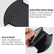 Load image into Gallery viewer, LECART 4PCS Premium Car Door Cup Scratch Protector TPU Carbon Fiber Like 3D Stickers Universal Auto Door Cup Scratch Protection Cover Guard Film for BENZ AUDI JEEP BMW LEXUS FORD BUICK SUV Truck Black
