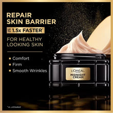 Load image into Gallery viewer, L'Oreal Paris Age Perfect Anti-Aging Midnight Face Serum 1 oz + Midnight Cream 1.7 oz, Smooths Wrinkles &amp; Firms Skin + Eye Cream &amp; Serum Sample

