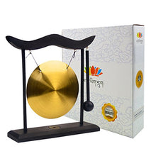 Load image into Gallery viewer, Feng Shui Brass Gong Desktop Zen Art for Fortune + Free Red String Bracelet H1301

