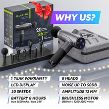 Load image into Gallery viewer, {New 2022} Percussion Muscle Massage Gun 100 W 2500 mAh Handheld Massage Gun Deep Tissue Power Massager for Athletes Training and Muscle Recovery Percussive Impact Massager Gun for Body Neck Back

