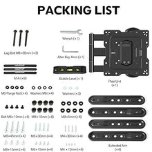 Load image into Gallery viewer, MOUNTUP TV Wall Mounts TV Bracket for Most 26-55 Inches TVs, Full Motion TV Wall Mount with Swivel and Extend 17.7 Inch, TV Mount with Swivel Articulating Arm, Max VESA 400x400mm, MU0009
