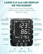 Load image into Gallery viewer, All New 2022 LAZLE Blood Pressure Monitor - Automatic Upper Arm Machine &amp; Accurate Adjustable Digital BP Cuff Kit - Largest Backlit Display - 200 Sets Memory, Includes Batteries, Carrying Case
