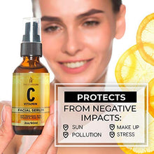 Load image into Gallery viewer, Vitamin C Serum for Face (2oz) with Hyaluronic Acid and Vitamin E Natural Skin Care Facial Treatment Neck &amp; Chest Anti-Aging Serum Fights Pigmentation Fine Lines and Wrinkles
