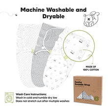 Load image into Gallery viewer, Organic Baby Swaddle Sleep Sacks - 3-Pack Newborn Baby Swaddles 0-3 Months - Ergonomic Baby Sleep Sack - Infant Swaddle Sleep Sacks - Swaddling Wrap Blanket Sleeping Bag for Newborn, Infant (Nordic)
