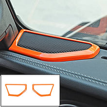 Load image into Gallery viewer, A pillar Speaker Decoration Cover Trim Car Interior Accessories for 2018 2019 2020 2021 Jeep Wrangler JL JLU Gladiator JT (Orange)
