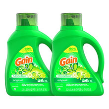 Load image into Gallery viewer, Gain Laundry Detergent Liquid Soap Plus Aroma Boost, Original Scent, HE Compatible, 96 Loads Total, 75 Fl Oz (Pack of 2)
