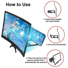 Load image into Gallery viewer, GLISTON 12&#39;&#39; 3D Phone Screen Enlarger, Curved Screen Magnifier for Cell Phone, HD Screen Amplifier, Folding Screen Magnifier for Movies, Videos, Gaming
