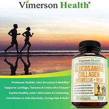 Load image into Gallery viewer, Glucosamine Sulfate Collagen Chondroitin Supplement with Boswellia, MSM, Bromelain, Quercetin and Methionine. Joint Support for Mobility. Aids Healthy Muscle, Cartilage, Bones, Hair, Skin and Nails
