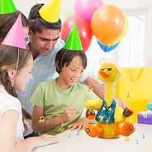 Load image into Gallery viewer, LUKETURE Dancing Duck, Duck Toy, Talking Toy Repeats What You Say, Dancing Singing Duck Plush, Electric Funny Duck Stuffed Animal for Baby Toys, Easter Gifts for Infants
