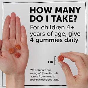 SmartyPants Kids Formula Daily Gummy Multivitamin: Vitamin C, D3, and Zinc for Immunity, Gluten Free, Omega 3 Fish Oil (DHA/EPA), , Vitamin B6, Methyl B12, 120 Count (30 Day Supply)