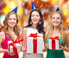 Load image into Gallery viewer, Leather Earrings for Women Christmas Xmas Earrings Teardrop Dangle Lightweight Faux Leather Earrings Holiday Earrings for Christmas New Year Party Decorations Supplies
