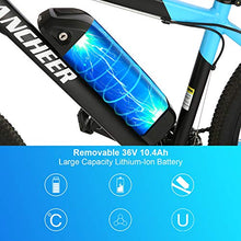 Load image into Gallery viewer, ANCHEER 350W 27.5&#39;&#39; Electric Bike, Electric Mountain Bike Newest 20MPH Adults Ebike with Removable 36V 10.4Ah Lithium-Ion Battery, Professional 24 Speed Gears
