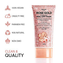 Load image into Gallery viewer, AZURE Rose Gold Luxury Sparkling Hydrating Peel Off Face Mask – Anti Aging, Toning &amp; Rejuvenating | Removes Blackheads, Dirt &amp; Oils | Reduces Wrinkles, Fine Lines &amp; Acne Scars | Made in Korea - 150mL
