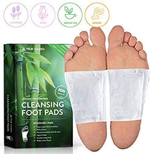 Load image into Gallery viewer, [UPGRADED-2020] True Kaizen Premium Lavender Green Tea Rose &amp; Ginger Foot Patch Pads, 2-in-1 Strong Adhesive, 100% Natural Ingredients - Improve Sleep &amp; Relief - eBook Included – 20 Pack
