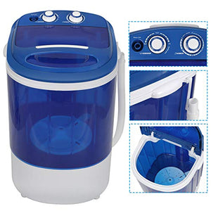 SUPER DEAL Mini Washing Machine Compact Counter Top Washer with Spin Cycle Basket and Drain Hose