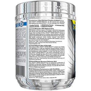Creatine + BCAA Post Workout Electrolyte Powder | MuscleTech Cell-Tech Hyperbuild | Post-Workout Recovery Drink with Creatine Monohydrate + BCAAs Amino Acids | Blue Raspberry Blast (30 Servings)